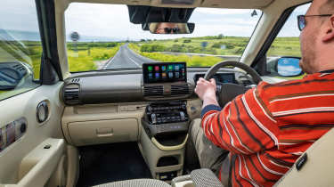 Ellis Hyde driving the Hyundai Inster